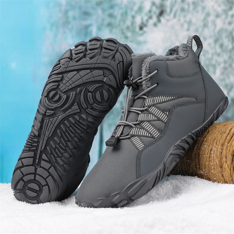 High top snow boots, cross-border outdoor hiking, camping, and mountaineering shoes, skiing, anti slip, plush, and warm oversized cotton shoes image 8