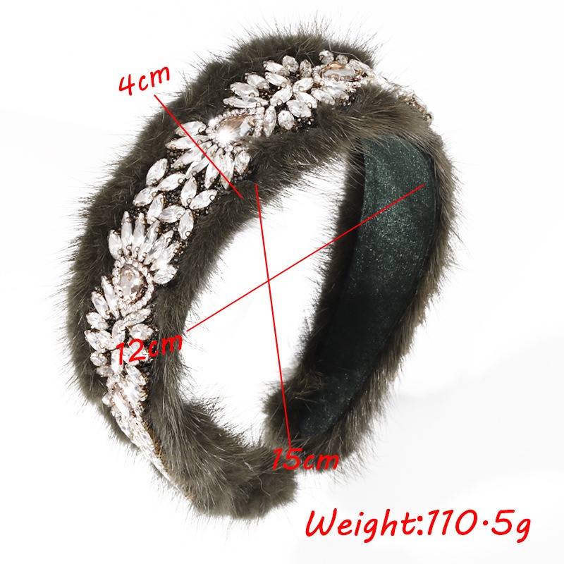 Wide padded headband with visible dimensional profile