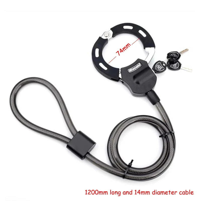 Heavy Duty Security Lock for Scooters, Bicycles, Prams, Black, High-Tech ABS Coated Ideal Scooter