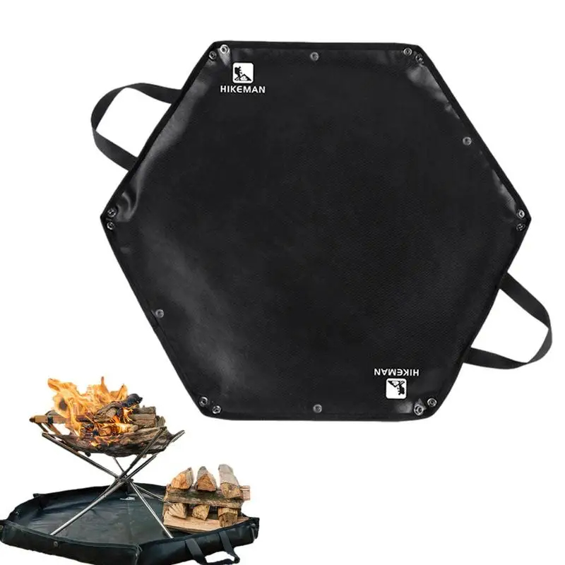 Camping Fireproof Mat Hexagonal Folding Heat Resistant Flame Retardant Insulation Pad Stove Anti