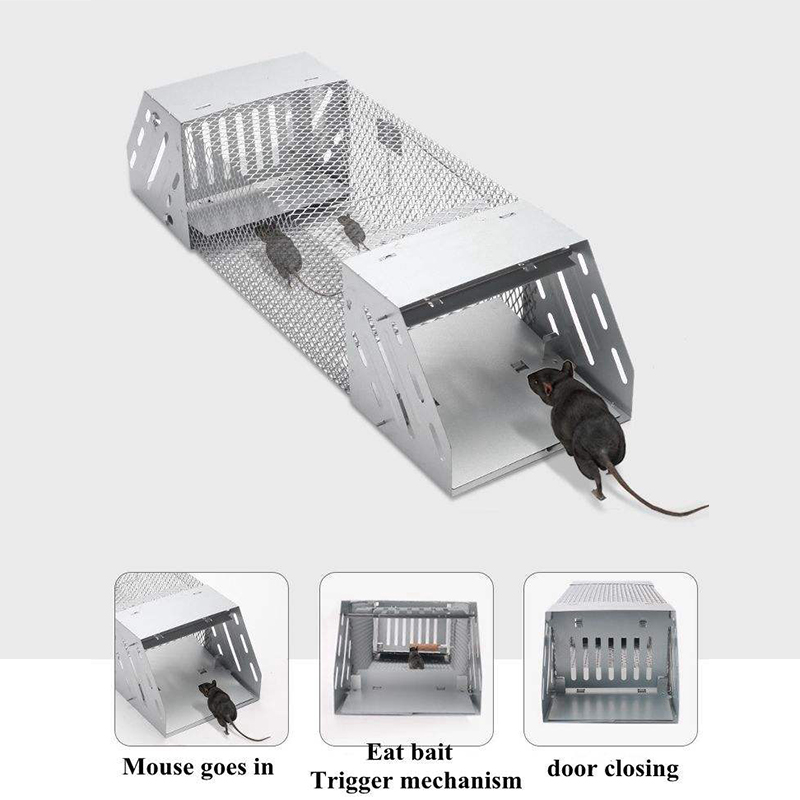 Humane Rat Trap, Chipmunk Rodent Trap That Work for Indoor and Outdoor Small Animal - Mouse Voles