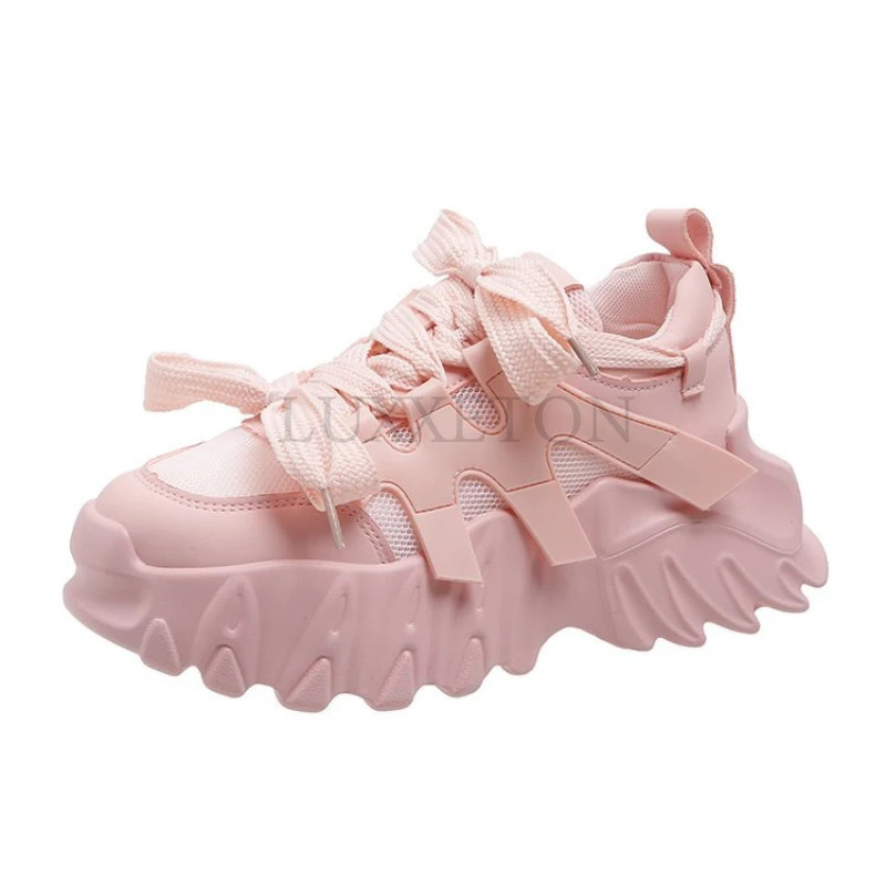 Women Platform Sneakers Casual All-match Mesh Breathable Lightweight Running Shoes Women image 4