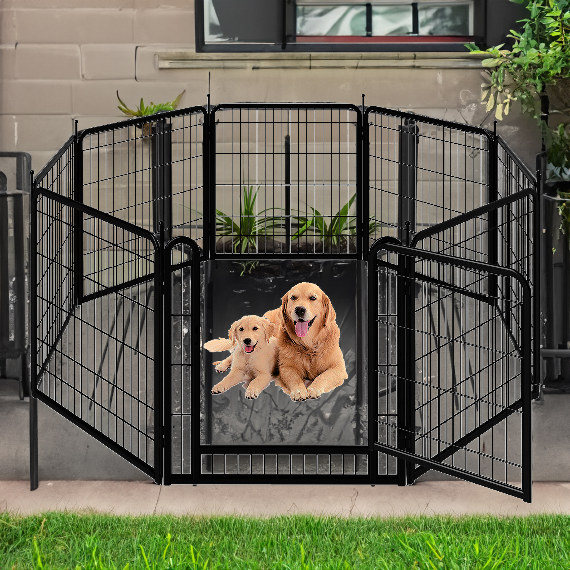 Dog playground outlet fence