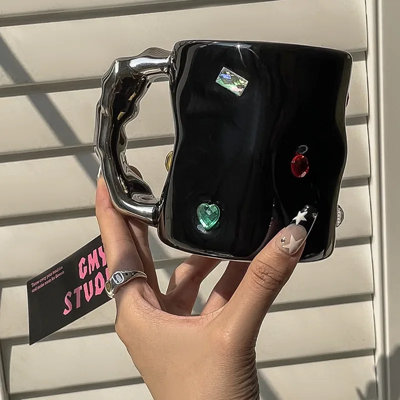 Luxury Cup Make Undefined Cup Gem Cup Spice Girl Style Gem Mug Ceramic Water Cup Small Original