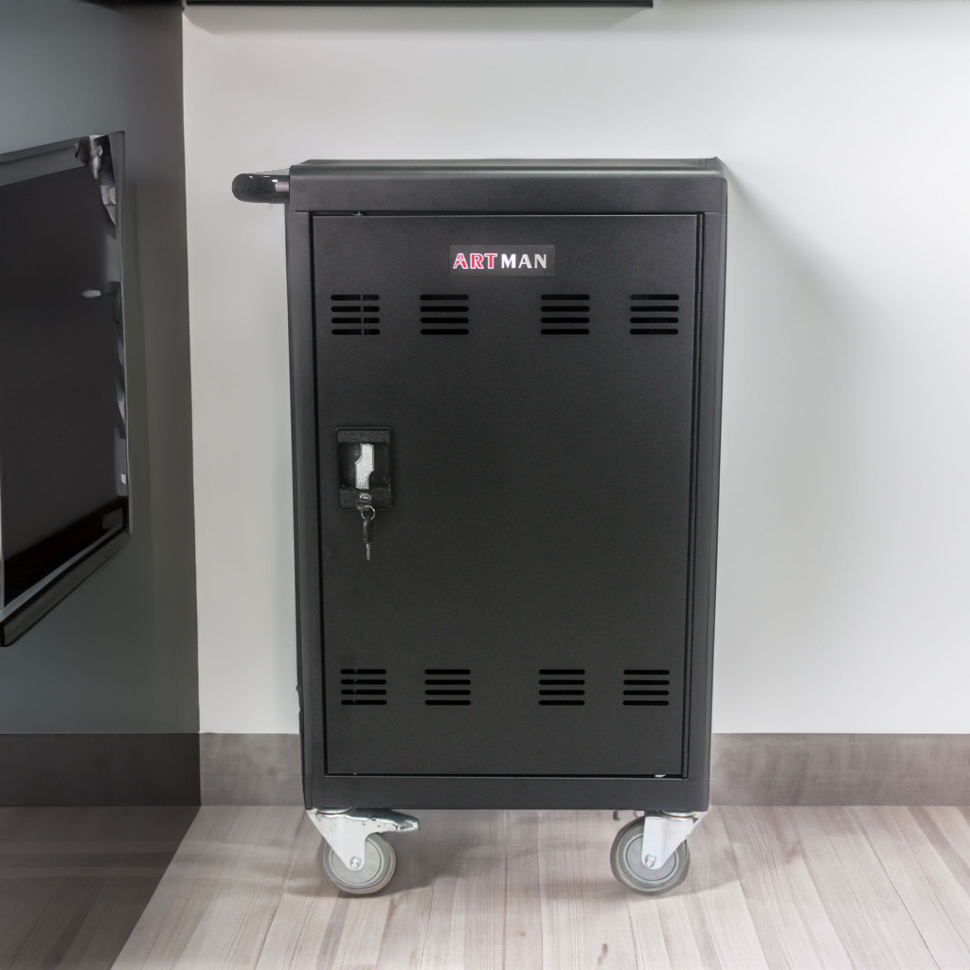 Mobile Charging Cart and Cabinet for Tablets Laptops 30-Device