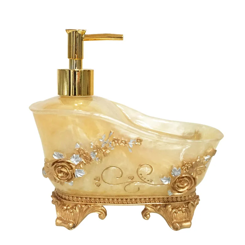 European Liquid Soap Bottle Resin Bathtub Shape Bathroom Sanitizer Bottles Shampoo Shower Gel