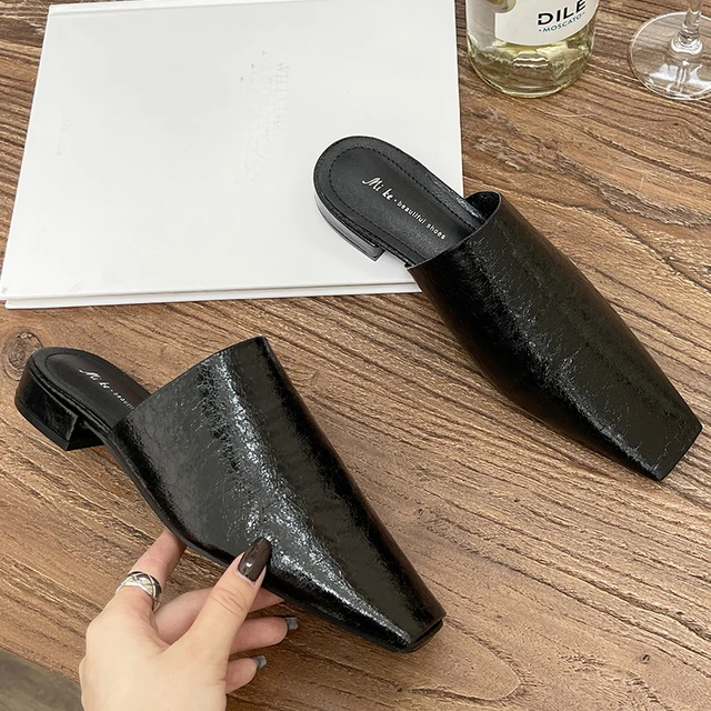 Beach Female Slides Slippers Ladies Sandals Shoes Shallow Footwear Golden Women Flats Slippers Mules 2024 Summer image 4