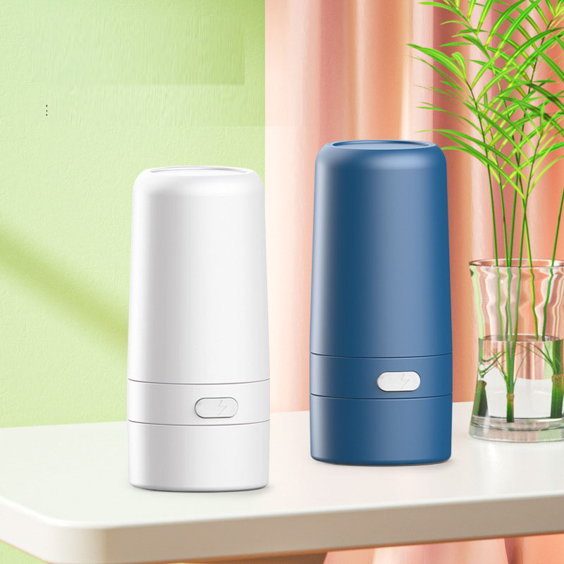 Two electric nasal washer units (white and blue) on a table with eucalyptus, symbolising the before state of congestion and failed solutions