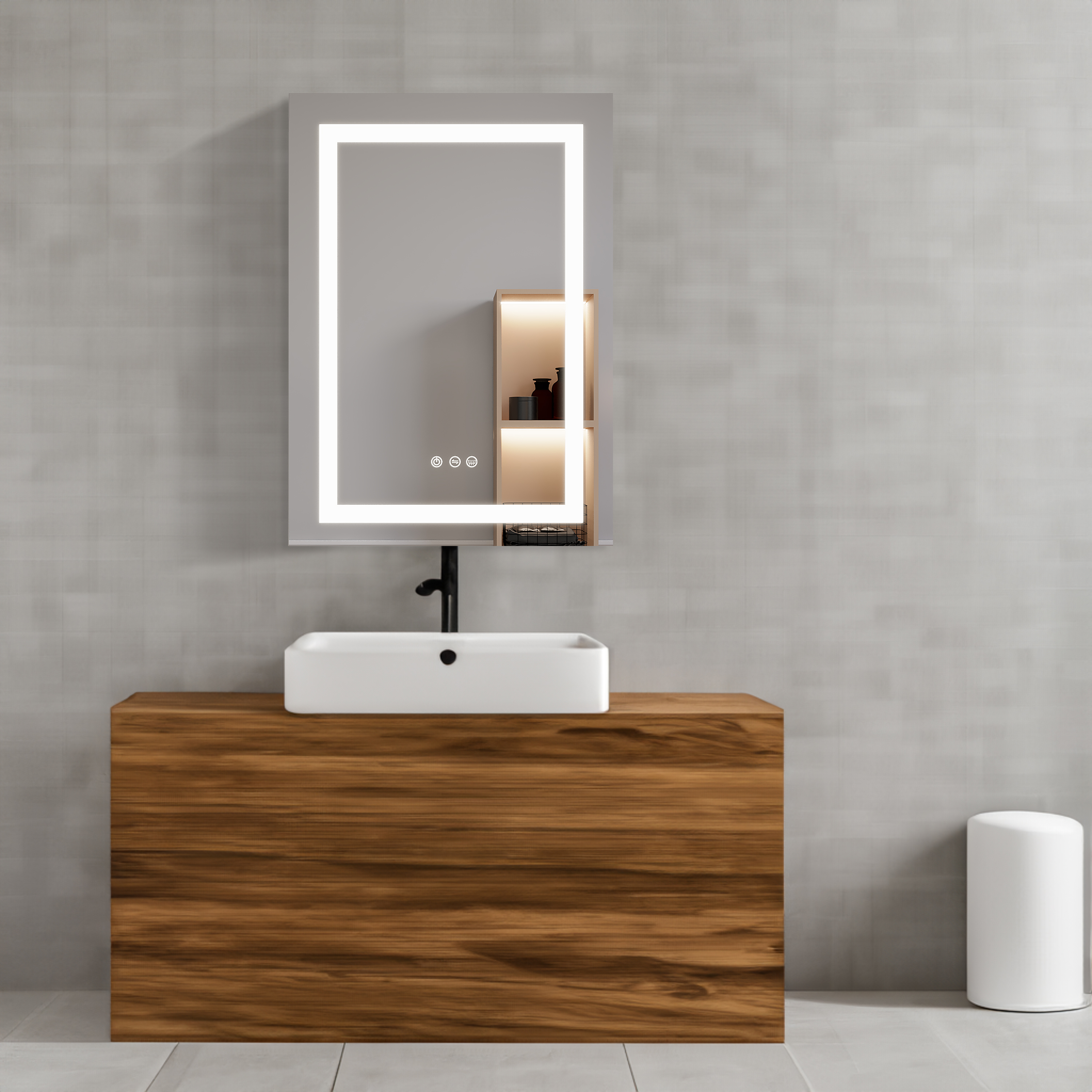 26x20 inch Bathroom Medicine Cabinet with LED Mirror, Anti-Fog, Waterproof3000K~6000K Single Door