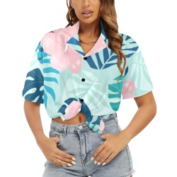 Women's All Over Print Hawaiian Shirt （Made in USA，Ships to USA Only）
