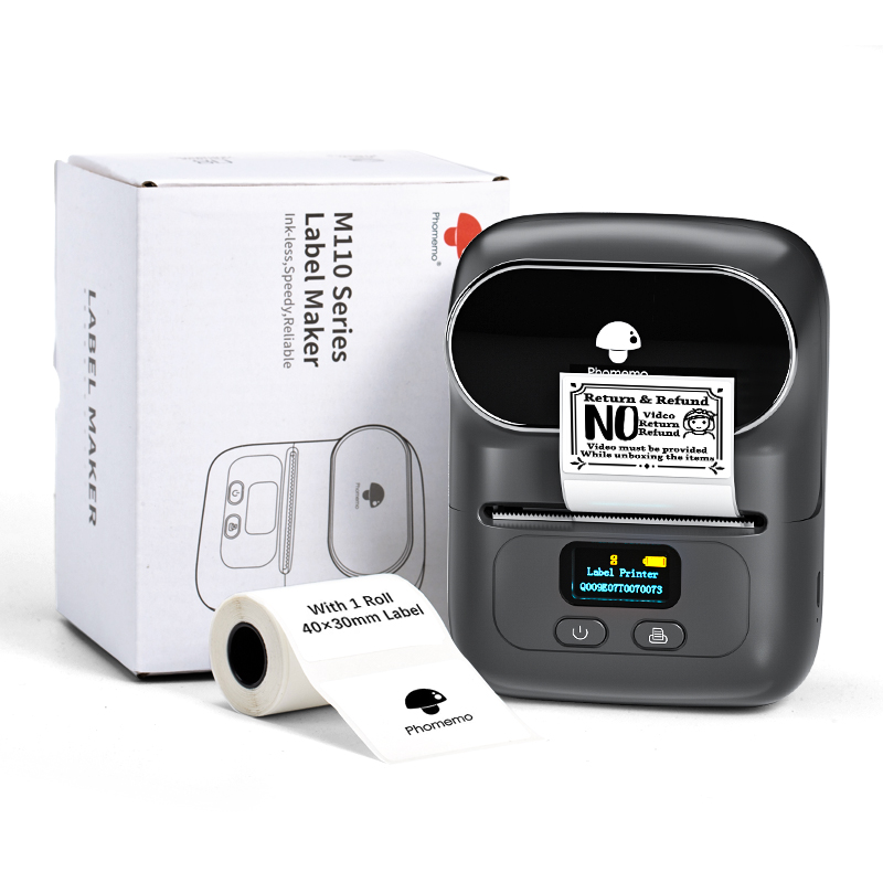 Portable Mini Thermal Printer - Wireless Bluetooth 203dpi with USB