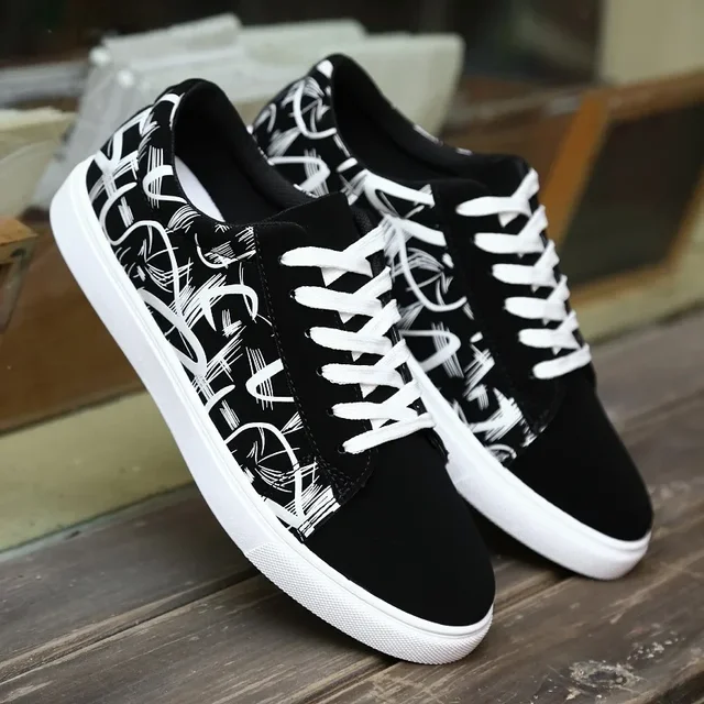 Men Vulcanized Canvas Shoes for Men Summer Graffiti High Top Men's Sneakers image 4