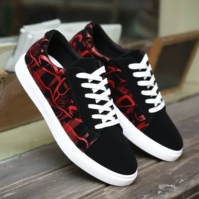 Men Vulcanized Canvas Shoes for Men Summer Graffiti High Top Men's Sneakers image 3