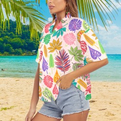 Women's All Over Print Hawaiian Shirt 
