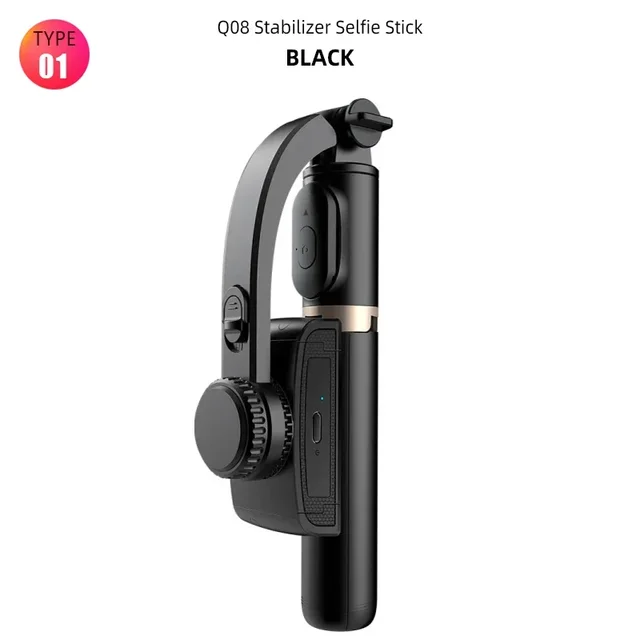 Q08 Gimbal Stabilizer Mobile Phone Video Stabilizer Bluetooth Selfie Stick Tripod for Smartphone