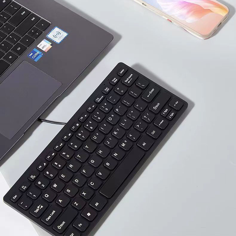 Computer Keyboard With Short Note USB desktop laptop keyboard wired chocolate mini silent small keyboard ...