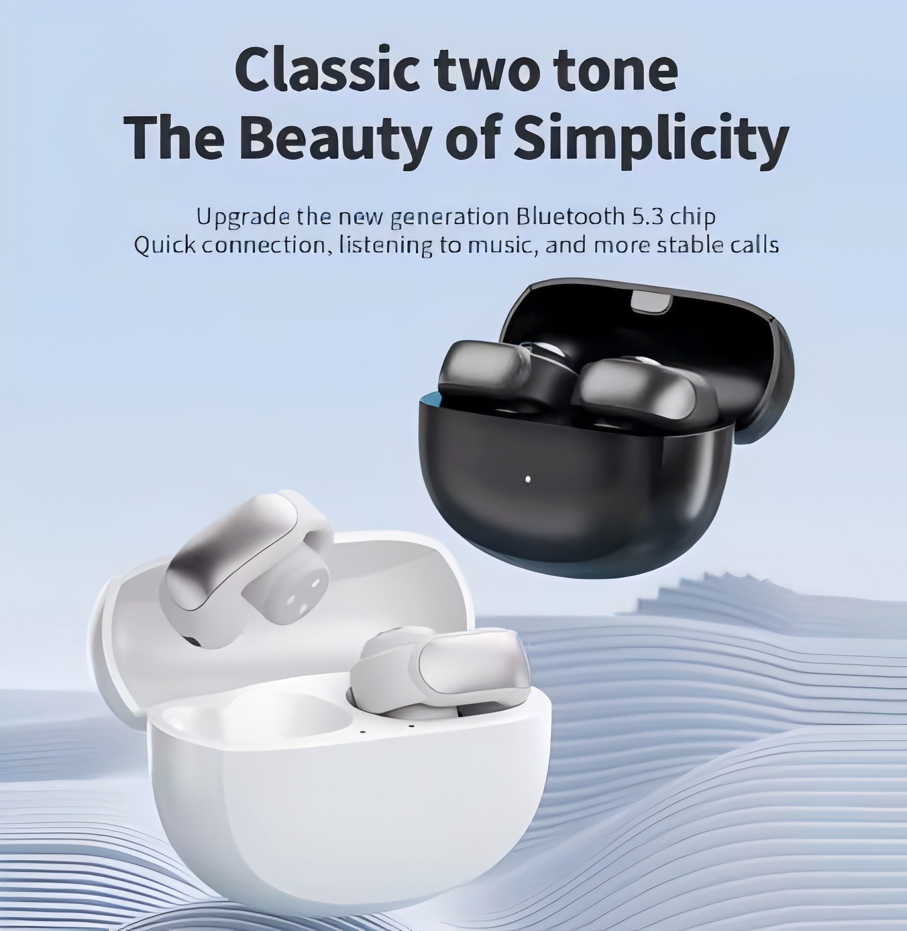 V12 new black technology ear clip noise reduction, long battery life, sports ear clip, comfortable