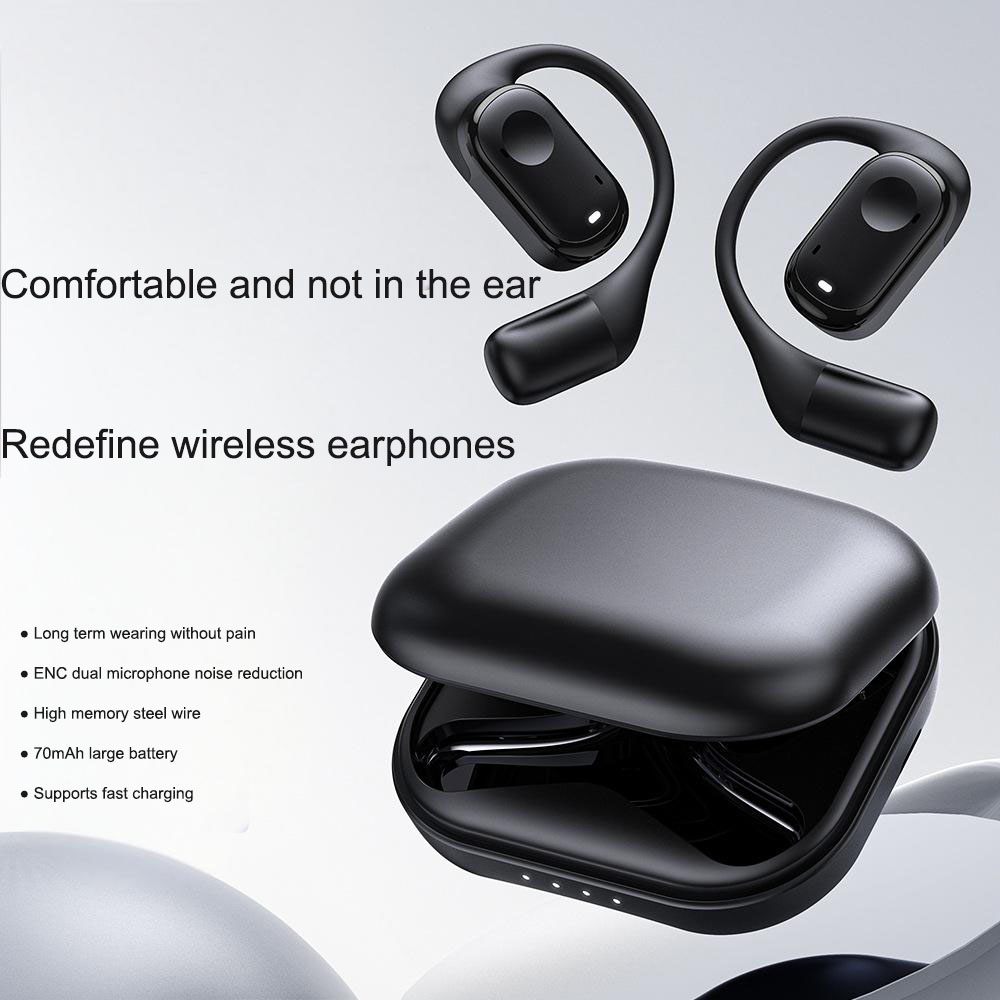 OWS Wireless Bluetooth Earphones New Ear Hanging Open Non In Ear 5.3 High Power Noise Reduction TWS
