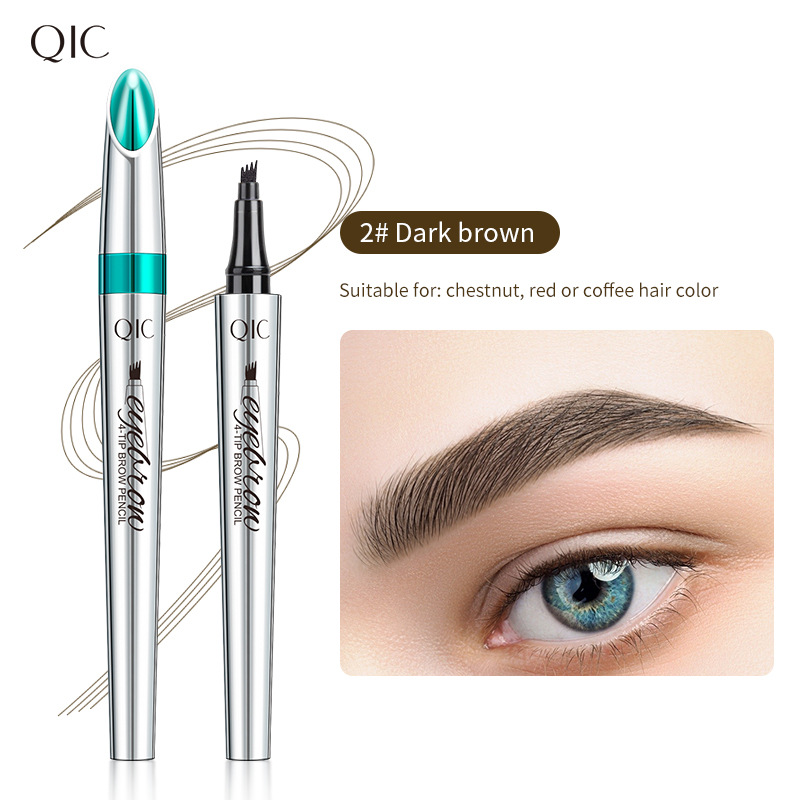 Imitation wild eyebrow waterproof and non smudging four claw forked liquid eyebr - Bild 9 von 12