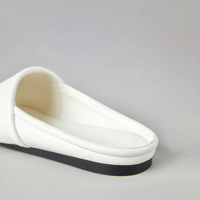 Flat Mule Slippers Women Summer Open Toe Flip Flops Women Non-slip Beach Slide Shoes Square Head Designer Sandals Women image 5