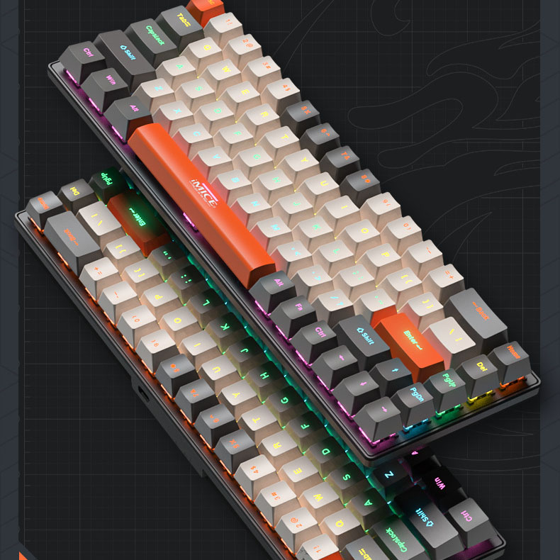 Customized mechanical keyboard TYPE-C wired green axis, red axis, tea black