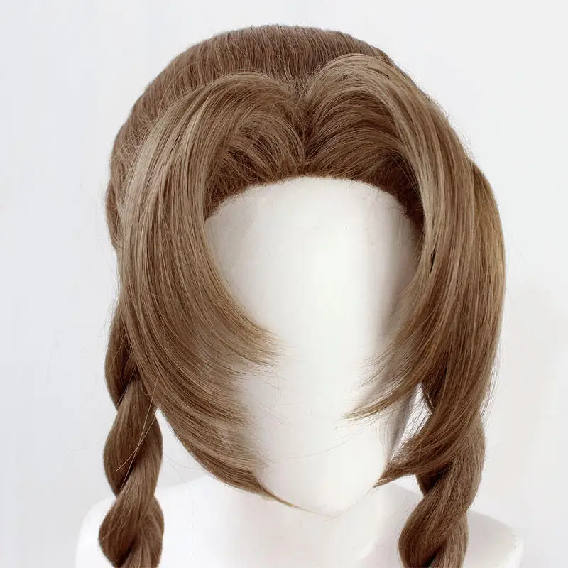 Layered brown fringe with side-swept face framing