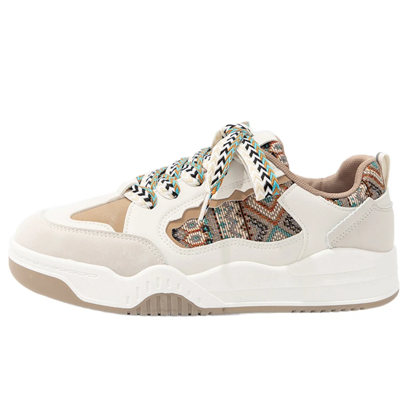 Women's Shoes Spring Casual Thick Sole Designer Sneakers Girls Breathable Lace-up Colorful Ladies Shoes Women Sneakers image 4