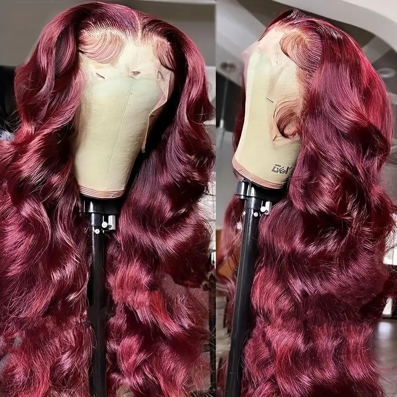 Close angled view of lace-front wig hairline