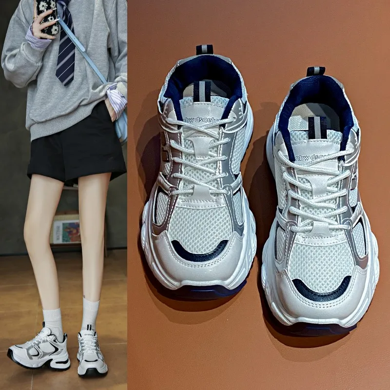 Spring Women's Sneakers Luxury Designer Casual Sneakers White Breathable Tennis Shoes Low Top Vulcanized Shoes image 6