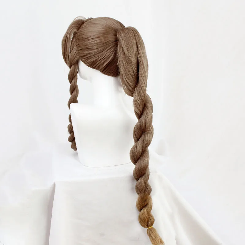 Rear three-quarter view showing full wig crown and braids