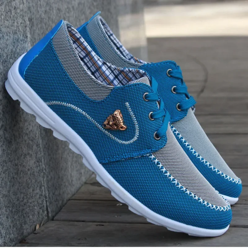 Men Casual Sneakers Flat Canvas Shoes for Men Spring Summer Comfortable Male Sneakers Soft Driving Footwear Peas Shoes image 5