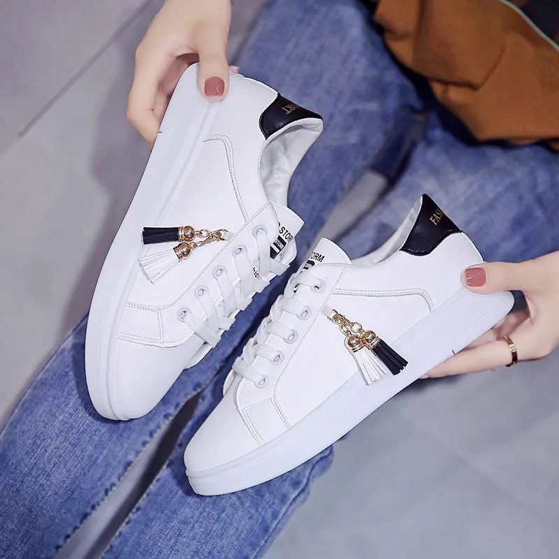 Women Sneaker Breathable Students Casual Shoes Sports for Girl Flat Mesh White Shoes image 6