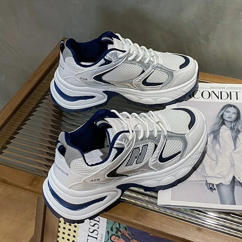 Spring Women's Sneakers Luxury Designer Casual Sneakers White Breathable Tennis Shoes Low Top Vulcanized Shoes image 5