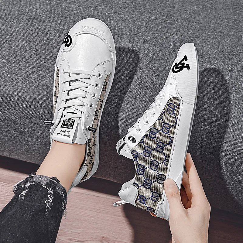 Men's shoes summer trend casual board shoes versatile breathable thin youth white shoes, one foot canvas trendy shoes image 5