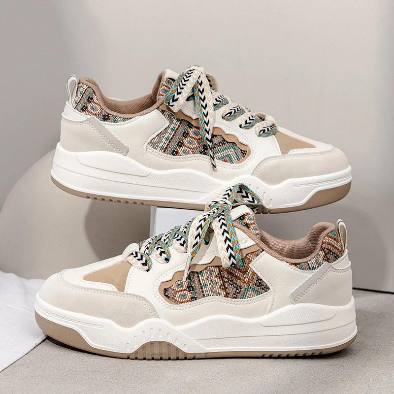 Women's Shoes Spring Casual Thick Sole Designer Sneakers Girls Breathable Lace-up Colorful Ladies Shoes Women Sneakers image 9