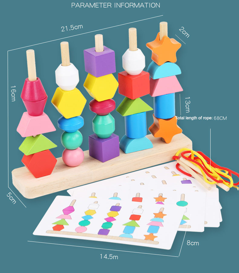 Five Column String Bead Toy Image 1