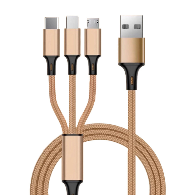 1.2M Charging Cable 3 In 1 USB Type C Charger Cord MultiPort Micro Cable For iPh - 第 16/16 張圖片