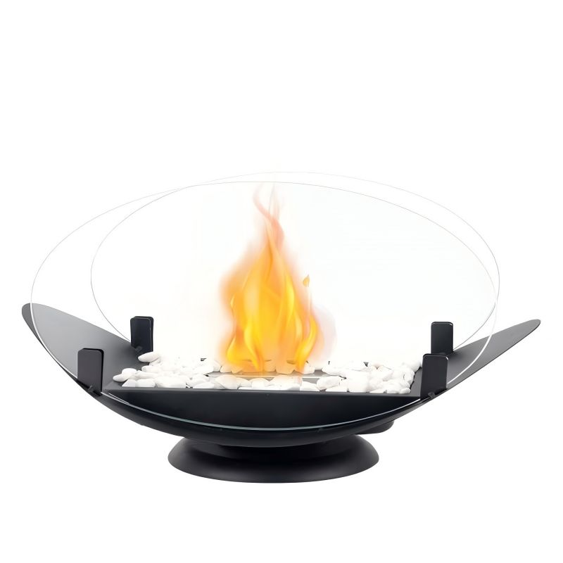 Small outdoor alcohol fireplace lamp indoor real fire heating atmosphere desktop rotating flame