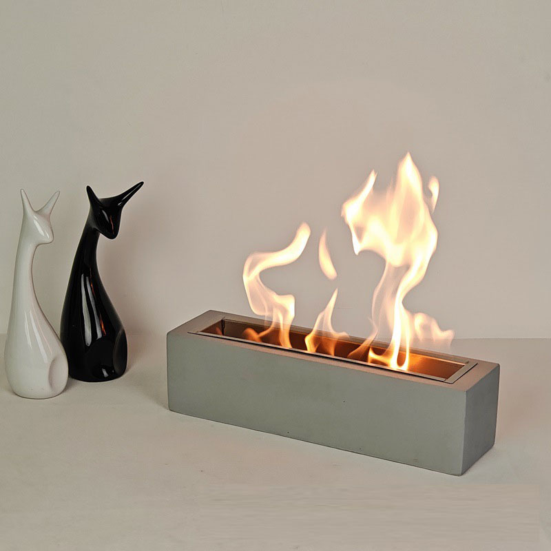 Rectangular desktop home restaurant heating stove desktop barbecue real brazier alcohol fireplace