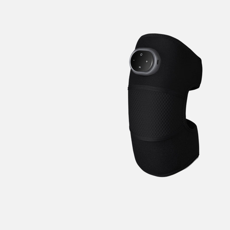 Single knee pad in profile showing sleek fit and digital control unit, representing the solution