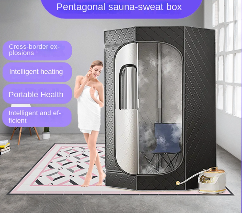 Portable Sauna Tent Five-Sided Home Bracket Steam Bath Box