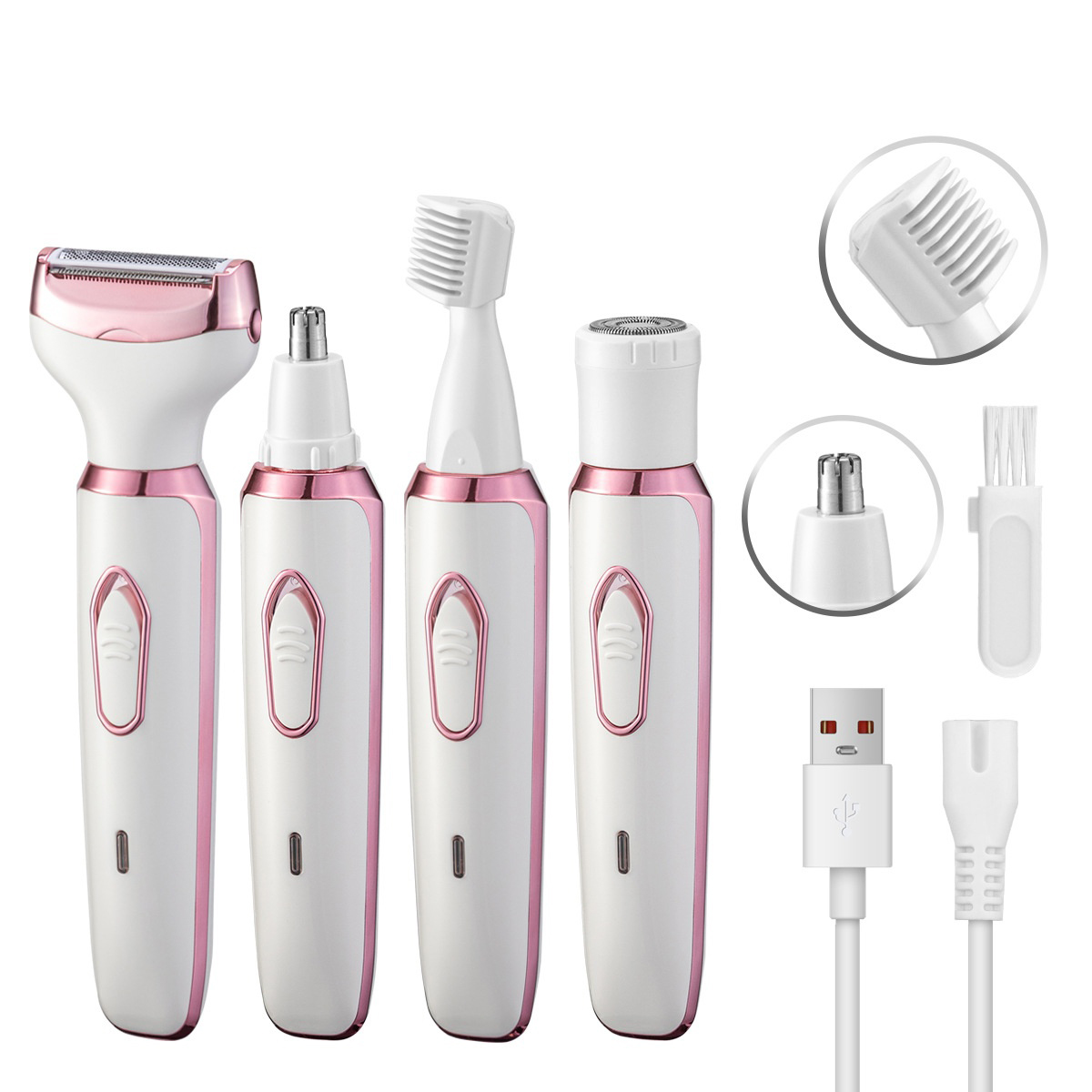 Electric Women's Hair Trimmer for Intimate Care - Multi-Functional Underarm and Pubic Hair Trimmer