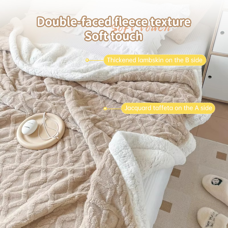 Double-Layer Polar Blanket (Autumn/Winter) – Thick Warm Soft Fleece for Office Naps, Sofa Beds