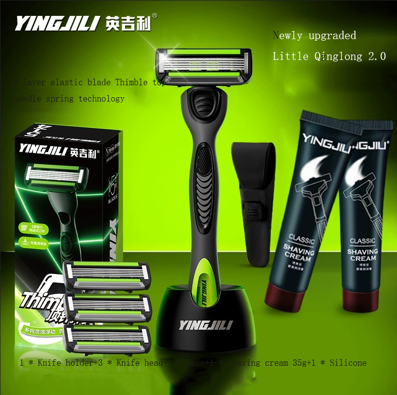 English manual safety razor for men with 5-blade system, cla