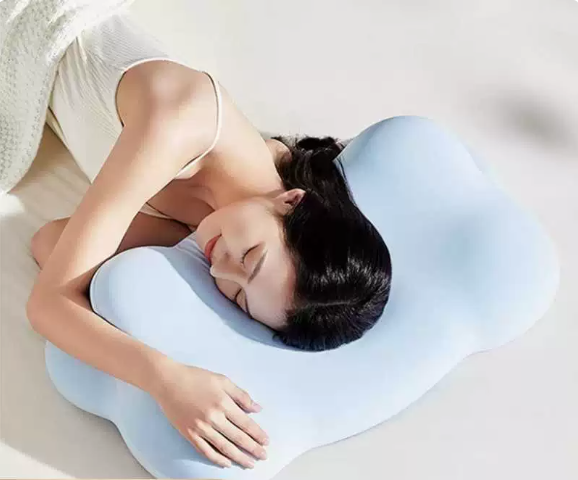 Cloud Pillow with Herbal Essence for Neck Support and Sleep Aid, Memory Foam Cervical Pillow for
