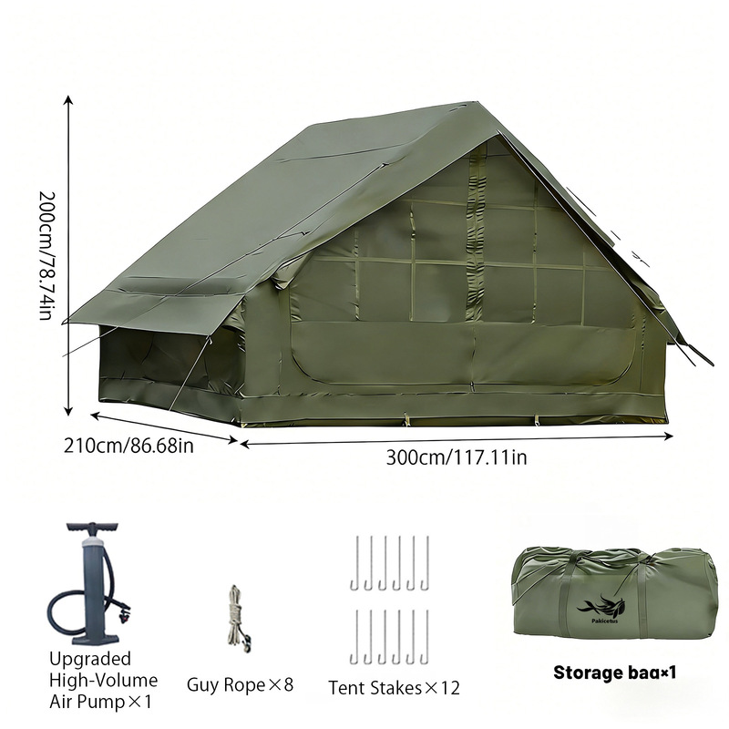 SKU-04-6.3m2绿色（300cm_210cm_200）简易单门款充气帐.jpg