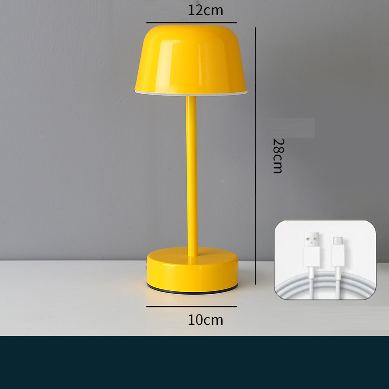 Metal Mini Night Light Touchable I-Beam Mushroom Bedroom Living Room Decor Jellyfish Ambience Lamp