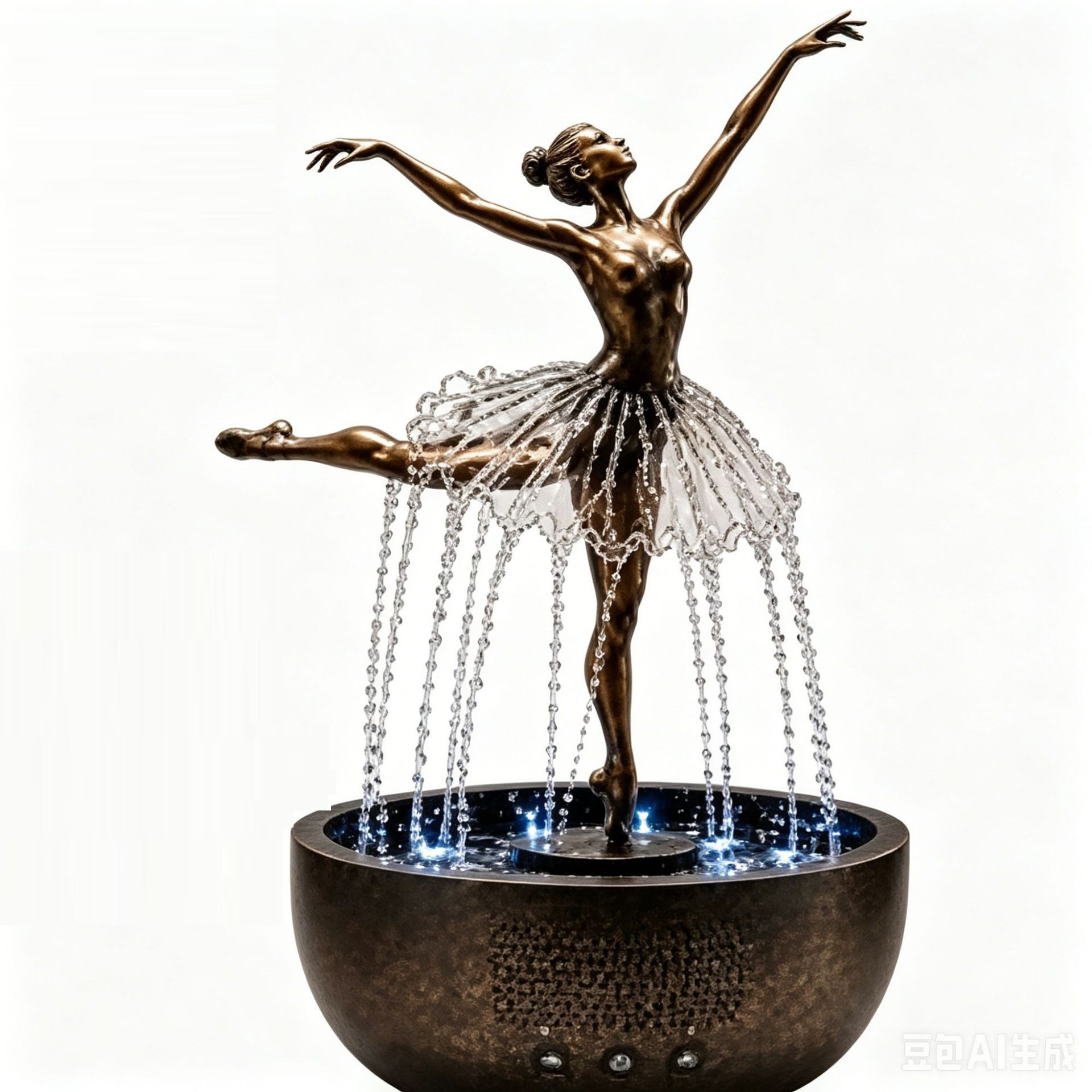 Ballet dancer fountain ornament