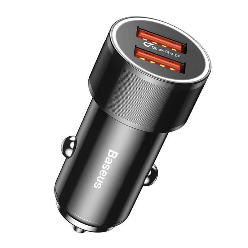 Car Charger Dual USB Fast Charging 36W Universal QC 3.0 Compatibility