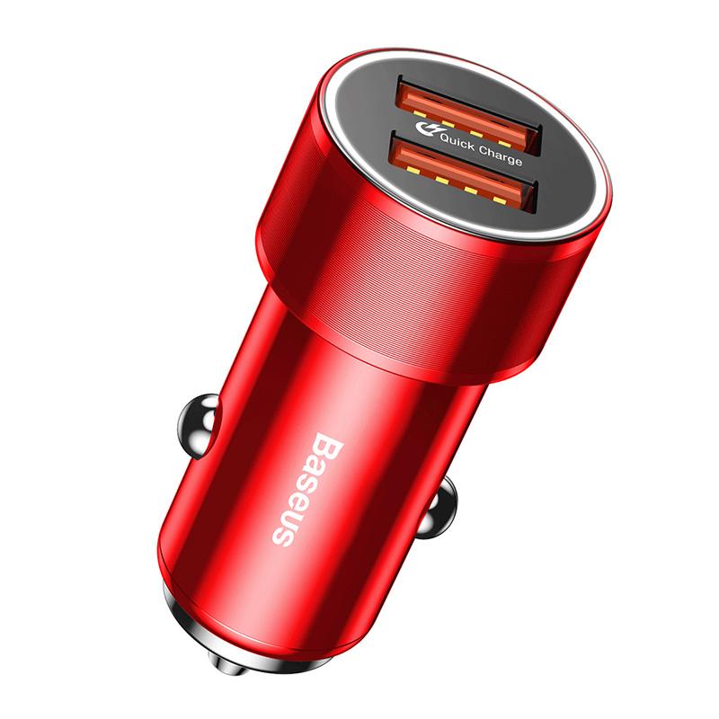 Car Charger Dual USB Fast Charging 36W Universal QC 3.0 Compatibility